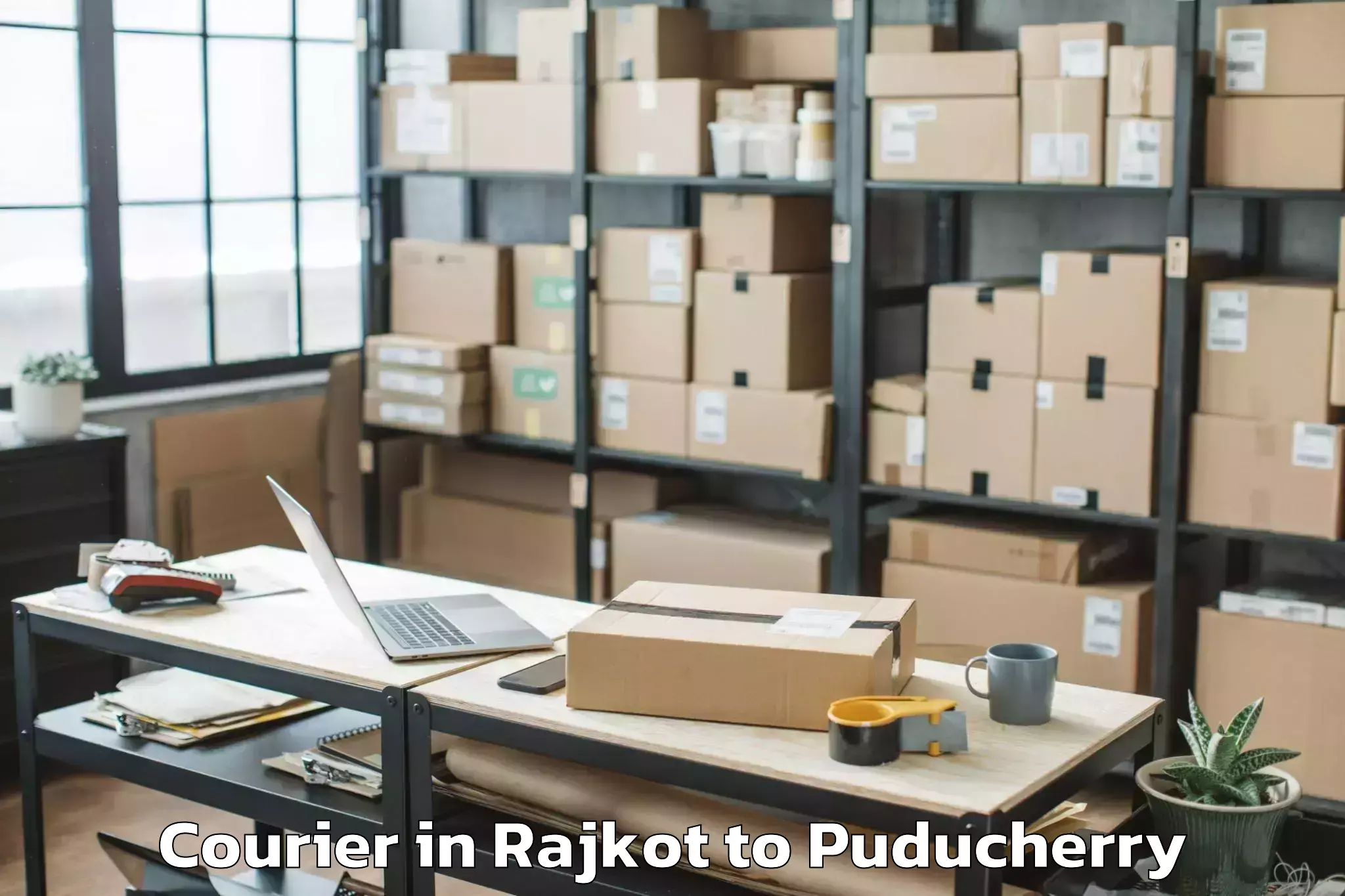 Top Rajkot to Pondicherry University Puduche Courier Available